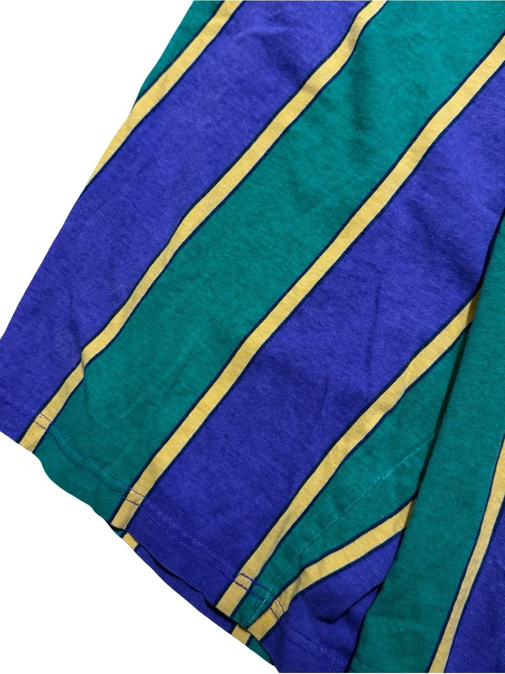 Vintage 1980s Multi Color Mardi Gras Elongated Baggy Streetwear Short Size L